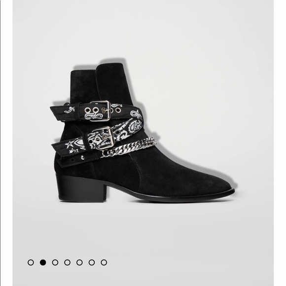 AMIRI Women Bandana Buckle Boots - Picture 8 of 10